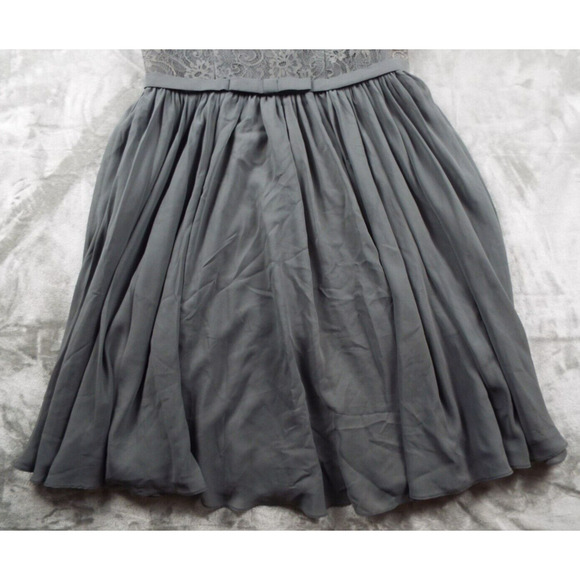 JJS HOUSE Dress Womens 12 Gray Layered Lace Wedding Special Party Dancing NWT - Picture 9 of 11